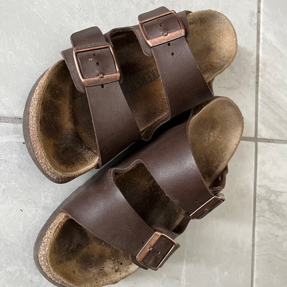 Birkenstock Dark Brown Double Strap Sandals - Picture 2 of 4